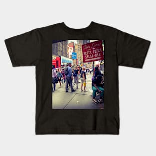 Tourists Midtown Street Manhattan New York City Kids T-Shirt